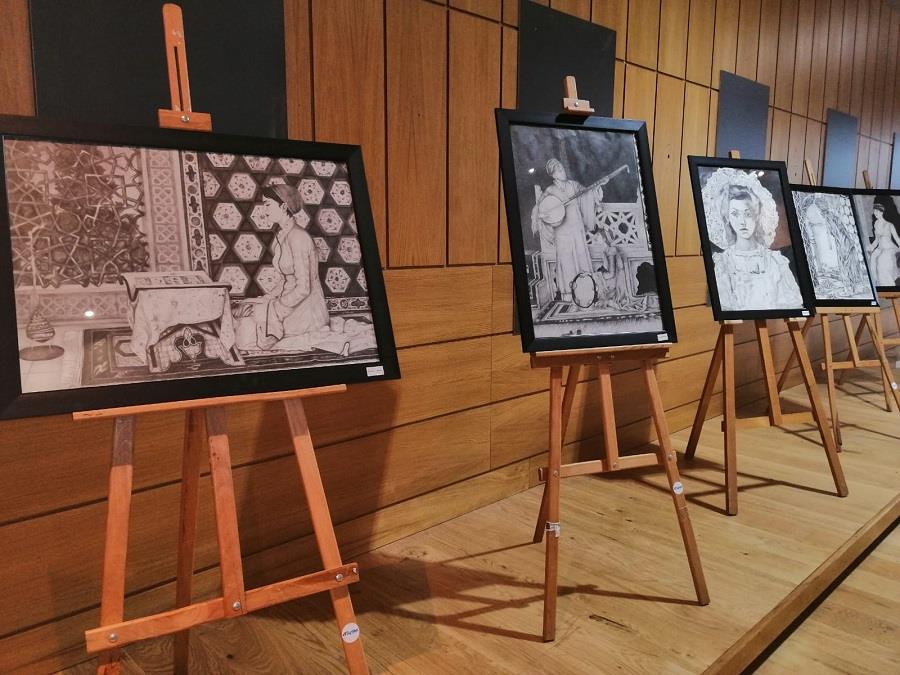 Etkinlikler - Güzel Sanatlar Lisesi İşbirliğiyle Osman Hamdi Bey Eserleri Karakalem Sergisi